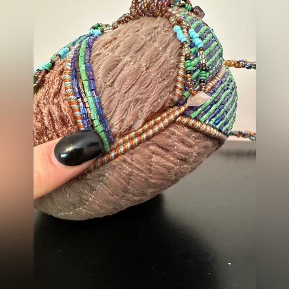 Vintage Mary Frances Beaded Turquoise Multi Color Bird Purse - Picture 11 of 16